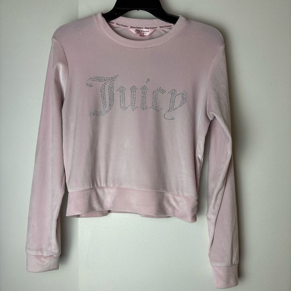 Juicy Couture Light Pink Pajama Set with Rhinestone Logo